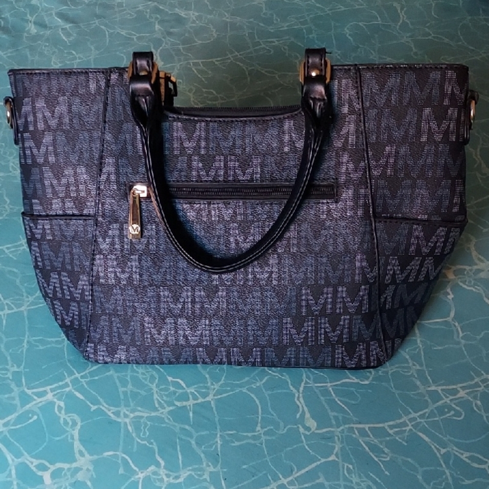 Elegant Black Monogram Shoulder Bag